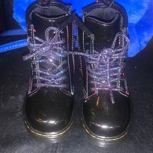 Dr.Martens (toddler), size 6 shiny black glitter NWOT or box